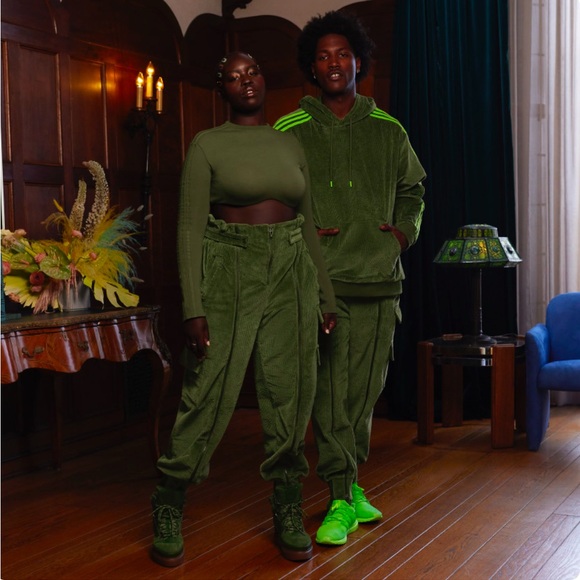 Adidas X Ivy Park Corduroy Cargo Zipper Pants - Picture 2 of 7